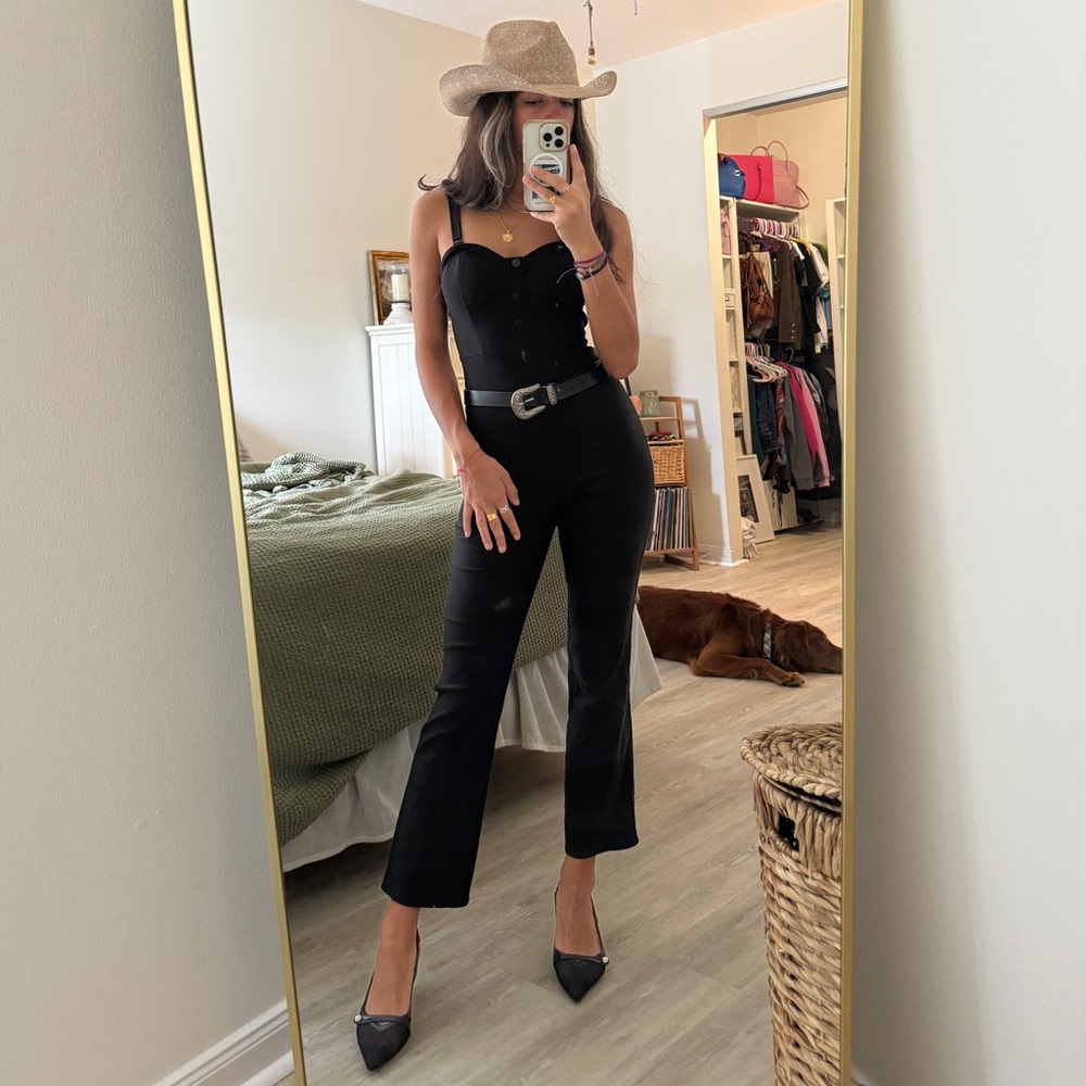 Black Button-Up Jumpsuit 🖤 — $28